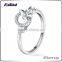 High quality fashion jewelry butterfly design zircon 925 sterling silver rings