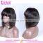 Fashionable Silky Straight Natural Color Short Fashion Hair Cuts Lace Front Wig With Bangs