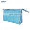 standup clear pvc zipper bag with mesh lining