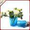 Wholesale High Quality Sky Blue Hand Carved Art Small Glass Vase For Wedding Center