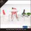 Round tempered glass coffee table with chrome legs LCT-045