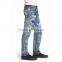 Biker Jeans Blue Denim jeans pantalon (LOTK061)