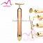 T-shaped beauty bar 24k golden vibrating facial massager Vibration gold massage bar