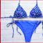 Wholesale Sexy Blue Seamless Brazilian Waterproof Women Swimsuit 2017