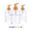 Plastic clear dispenser pump bottle for personal care