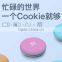 Multi-functional USB Charging Cable Mini Cookie Design 1020mAh Power Bank Build-in USB Cable
