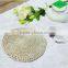 2017 new design flaxen color custom wholesale braided straw round woven placemats