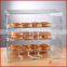 3 tires acrylic doughnut display case bakery display cabinet