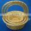 Handmade wicker household decorations Wicker basket of fruit Brown retro basket Weaving crafts basket Spring outing picking bask