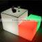 PE plastic led home furniture/bar chair/LED cube stool