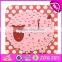 2017 New design educational kids wooden clock toy W14K011