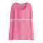 Round neck women t-shirt cotton plain Long sleeve women t-shirts