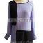 Round Collar Long Sleeve Chiffon with Black Square Blouse Tunic Dress