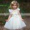 White Flower Girls Dresses For Wedding Gowns Cap Sleeve Lace Girl Birthday Party Dress Tulle Pageant Dress