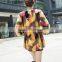 Multicolour fashion fox fur 2014 wool overcoat medium-long fur coat