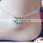 High end crystal foot jewelry unique rhombus crystal anklet luxury crystal wedding anklet