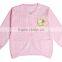 stylish white pink purple cotton knitted baby girls sweater cardigan