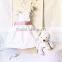 White Dress Girls Frocks Ruffle Sleeve High Waist Ribbon Summer Children Clothes