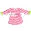 Baby Frock Design Casual Dress Ruffle Stripe Girls Boutique Dress Children Cotton Dresses