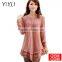 Lace Women Sweater Dress Oversized Pink Knitted Pullovers Sweaters