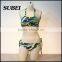 Lace halter swimsuit sexy split swimsuit thong bikini beach