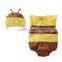 Factory supply new fashion funny baby girl boy rompers w/ hat newborn clothing set