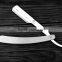 Straight Edge Barber Shaving Razor, 8.5-Inch Matte Silver Gray Stainless Steel Folding Straight Razor,