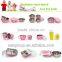 FDA LFGB children cartoon lunch box stainless steel inner and plastic heat resistant outer , kids luch container