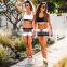B33787A Western style jogging wear sexy 2 piece sports shorts set