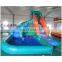 Mini inflatable water slide with swimming pool