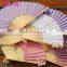 Handmade Elegant Folding Silk Hand Fan with Rhineston Ribbon Bow Decoration Wedding Favors Gifts