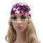 Girls Fashion Sports Coverd Elastic Yoga Spandex Fabric Hair Bands