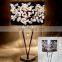 unique modern etching stainless steel table lamp with beautiful outlook