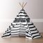 Large Canvas Kids Play Tent Boys Girls Pentagon Teepee Outdoor Tents