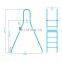 Double Side Cheap Wide Swimming Pool 304 Stainless Step Ladder For Pool