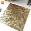 JYF005 Golden mirror polished embossed stainless steel sheet
