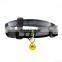 Adjustable size small pet collar dog cat night light collar with cute bell