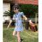 2020 New Girls Dress Fashion Cotton Summer Shorts Sleeves Denim Girls Dresses