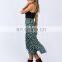 Leopard Print Chiffon Print Split Skirt Sexy 2020 Summer Women's Zipper High Waist Midi A-line Swing Skirt