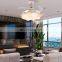 Home living room retractable chandeliers and lamps ceiling fan light