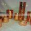 Collection Of Copper Candle Containers and Soy Candle Jars