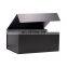 Customised clothing shop retail packaging square black apparel packing boxes wholesale