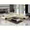 European Style Home Furniture Leather Solid Wood  Living Room 5 Seats Sofa Set