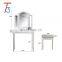 bathroom mirror vanity set white makeup table bench organizer
