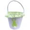 Exclusive Easter Baskets Egg Decoration Plush Bunny Rabbit Tail Large Storage Custom Easter Basket Carrying Cotton Bucket