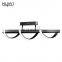 HUAYI Modern Style Living Room Bedroom Decoration Matte Black Iron Aluminum LED Table Lamp