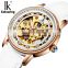 IK Colouring 98465G2 Women Luxury Automatic Mechanical Wristwatch Elegant Luminous Skeleton Self-wind Watches for Lady