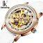 IK Colouring 98465G2 Women Luxury Automatic Mechanical Wristwatch Elegant Luminous Skeleton Self-wind Watches for Lady