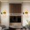 Modern Indoor Luxury LED Wall Light Art Clock Creative Aisle Hotel Stairs Interior Home Gold Wall Lamp