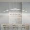 Hot Sell Creative Metal Pendant Light New Modern Design Long Strip Linear LED Chandelier for Bedroom